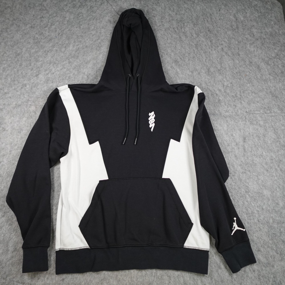 Nike Air Jordan Hoodie Mens Medium Black Zion Williamson Dri Fit Colorblock